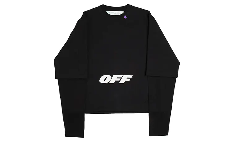 OFF WHITE Sweatshirts Men's Crew Neck Moderate Mock Two Piece
