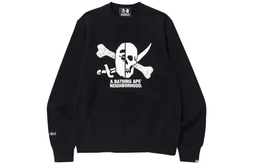 Bape X Neighborhood Ape & Skull Crewneck