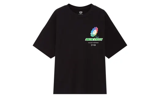 Billie Eilish X Takashi Murakami X UNIQLO Flower Tee Black