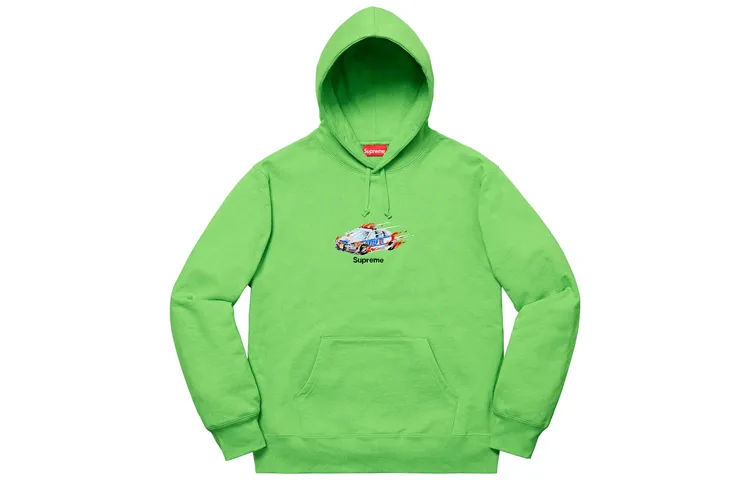 Supreme FW19 Week 5 Cop Car Hooded Sweatshirt Unisex Green