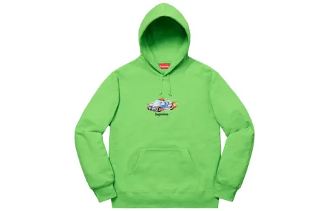 Supreme FW19 Week 5 Cop Car Hooded Sweatshirt Unisex Green