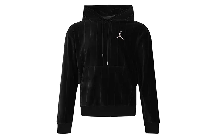 Jordan Sweatshirts Men's Black Hooded Moderate Regular