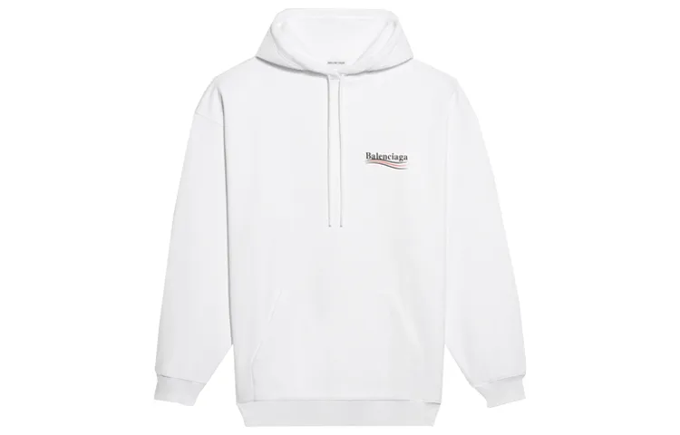Balenciaga Political Campaign Sweatshirt Regular Fit Men's White
