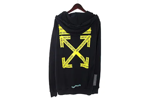 OFF WHITE Firetape Arrow Zip Up Hoodie