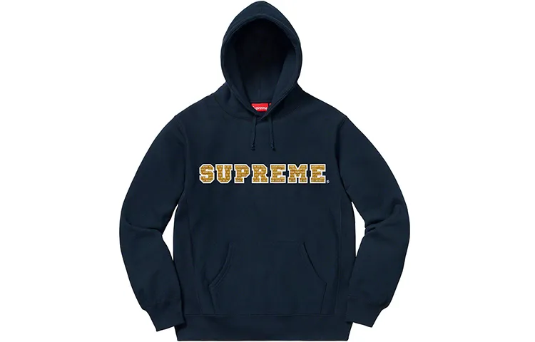 Supreme logo-lettering hoodie
