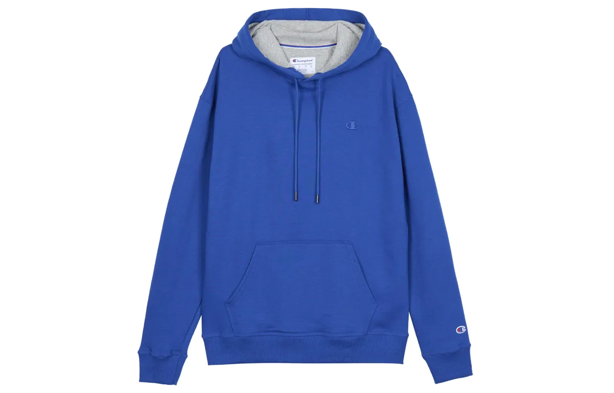 Champion Chest Cuff Double Logo Fleece Lined Pullover Sweatshirt US Version Unisex Royal Blue