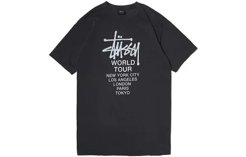 Stussy T Shirts Men's Crew Neck Moderate Straight Fit