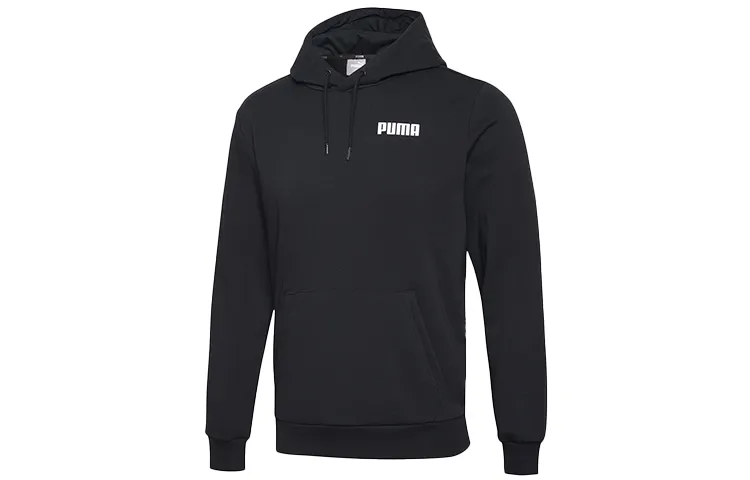 PUMA Sweatshirts Men's Black Hooded Moderate Regular