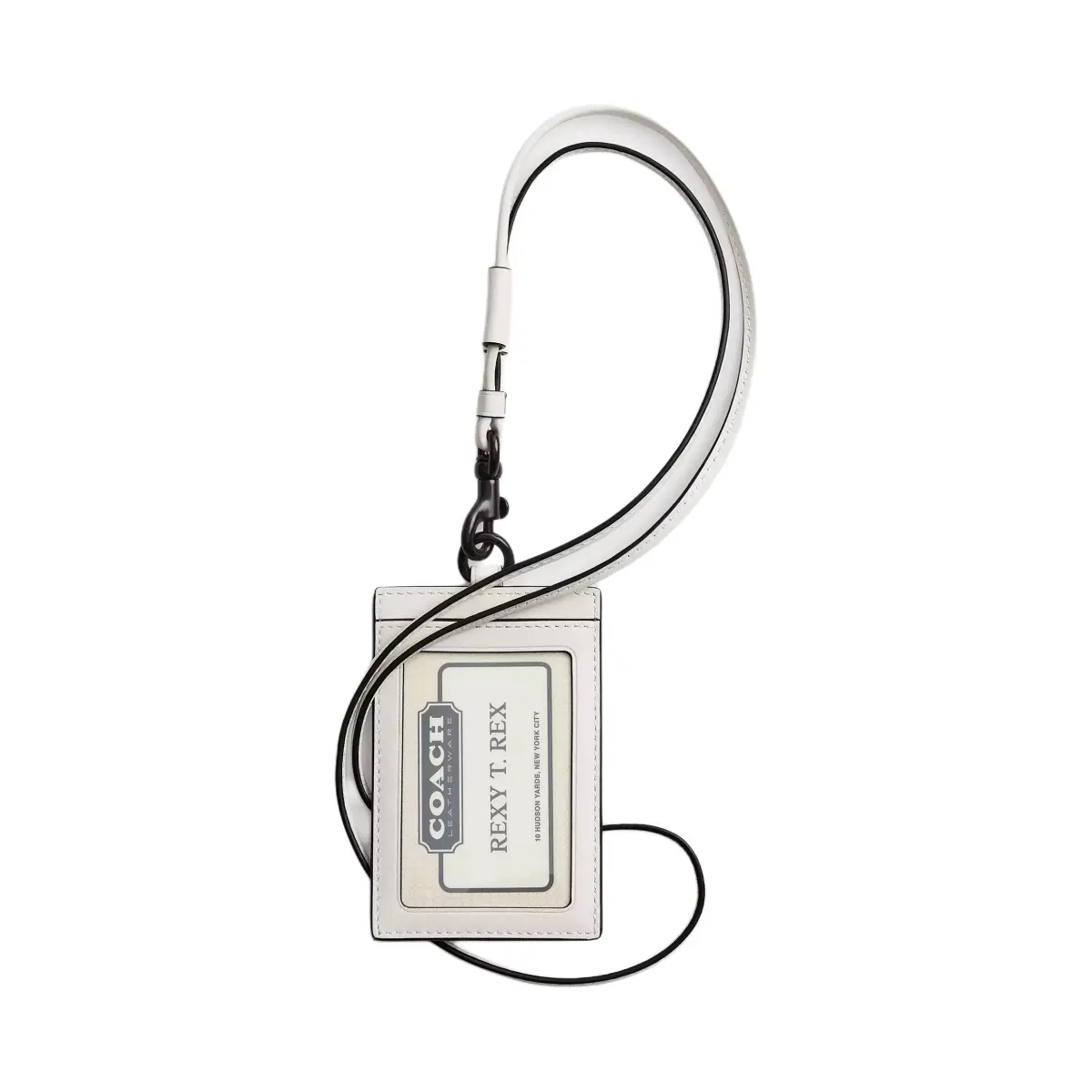 COACH Calfskin Card Holder Men's White