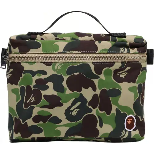 A BATHING APE Nylon Storage Bag Unisex Green