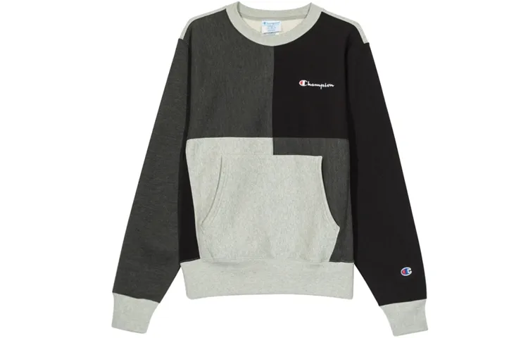 Champion Reverse Weave Grass Embroidery Patchwork High End Fleece Lined, US Version, Winter Sweatshirt Unisex