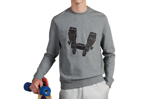 HERMES Sweatshirt Men's Medium Gray