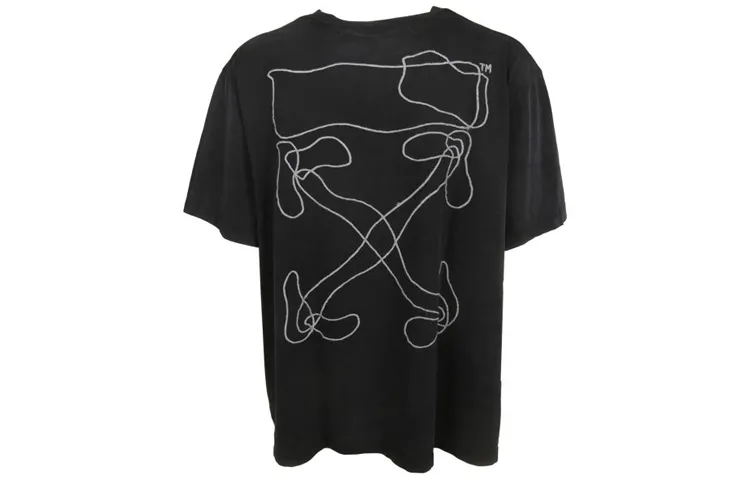 OFF WHITE Oversized Abstract Arrows Embroidered T Shirt