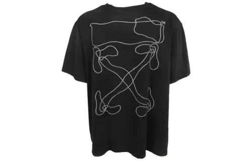 OFF WHITE Oversized Abstract Arrows Embroidered T Shirt