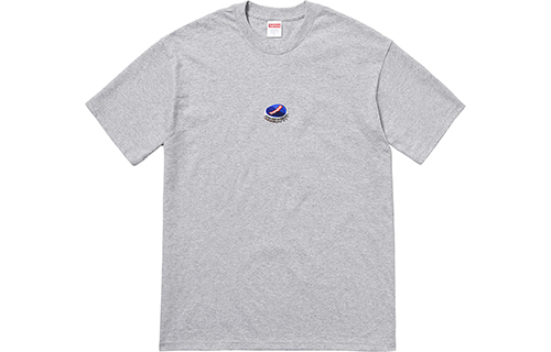 Футболка Supreme FW18 Bottle Cap Tee Heather Grey (серо-белый) — фото 1