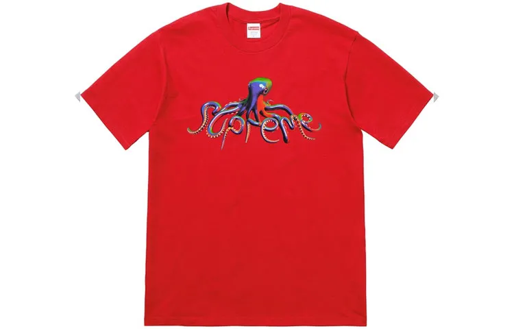 Supreme SS18 Tentacles Tee Red T Shirt Unisex Red