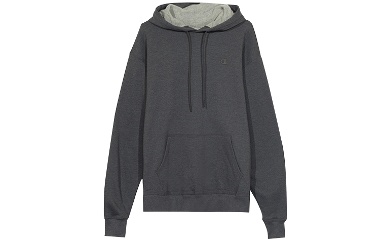 Champion Chest Cuff Double Logo Fleece Lined Pullover Sweatshirt US Version Unisex Dark Gray