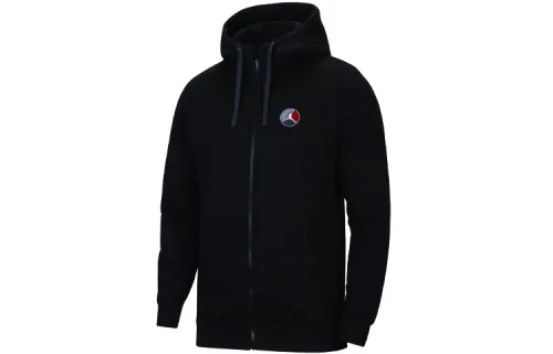 Jordan Sweatshirts Men's Black Hooded Moderate Regular