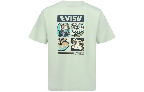 EVISU T Shirts Men's Crew Neck Moderate Straight Fit