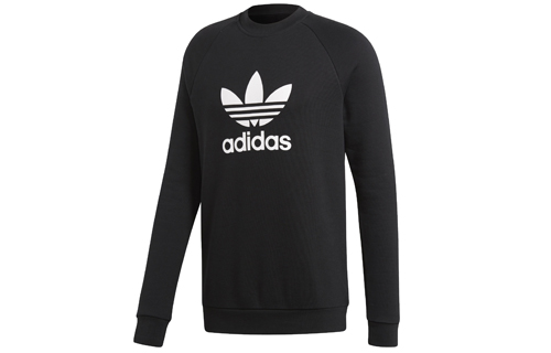 Мужская худи adidas originals Trefoil (черная) — фото 1
