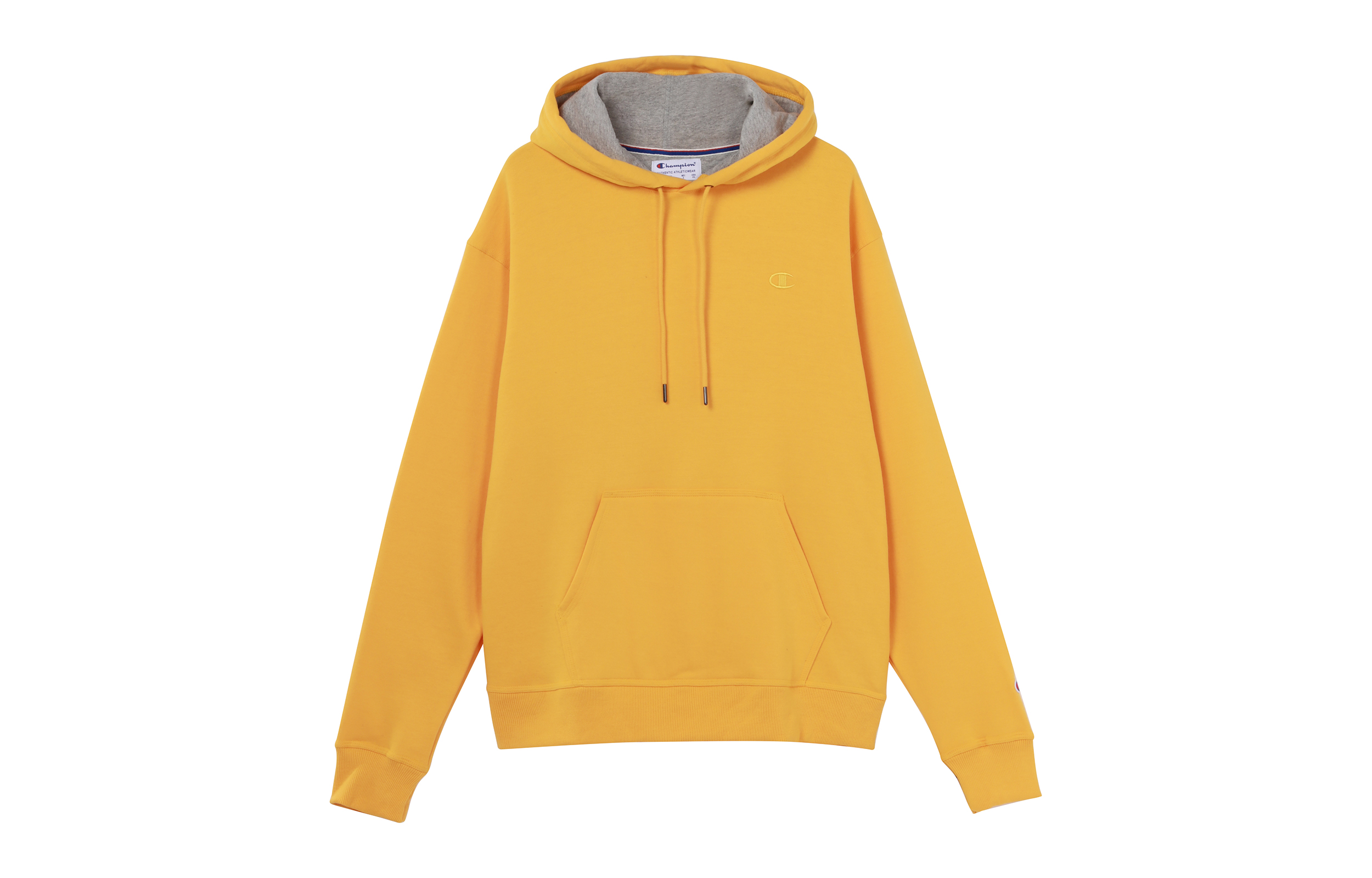 Champion Chest Cuff Double Logo Fleece Lined Pullover Sweatshirt US Version Unisex Gold