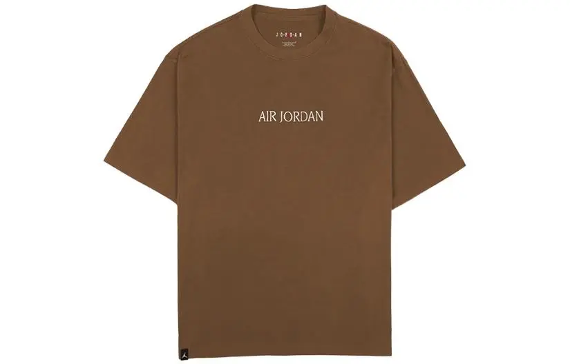 Jordan Wordmark T Shirt Unisex Brown