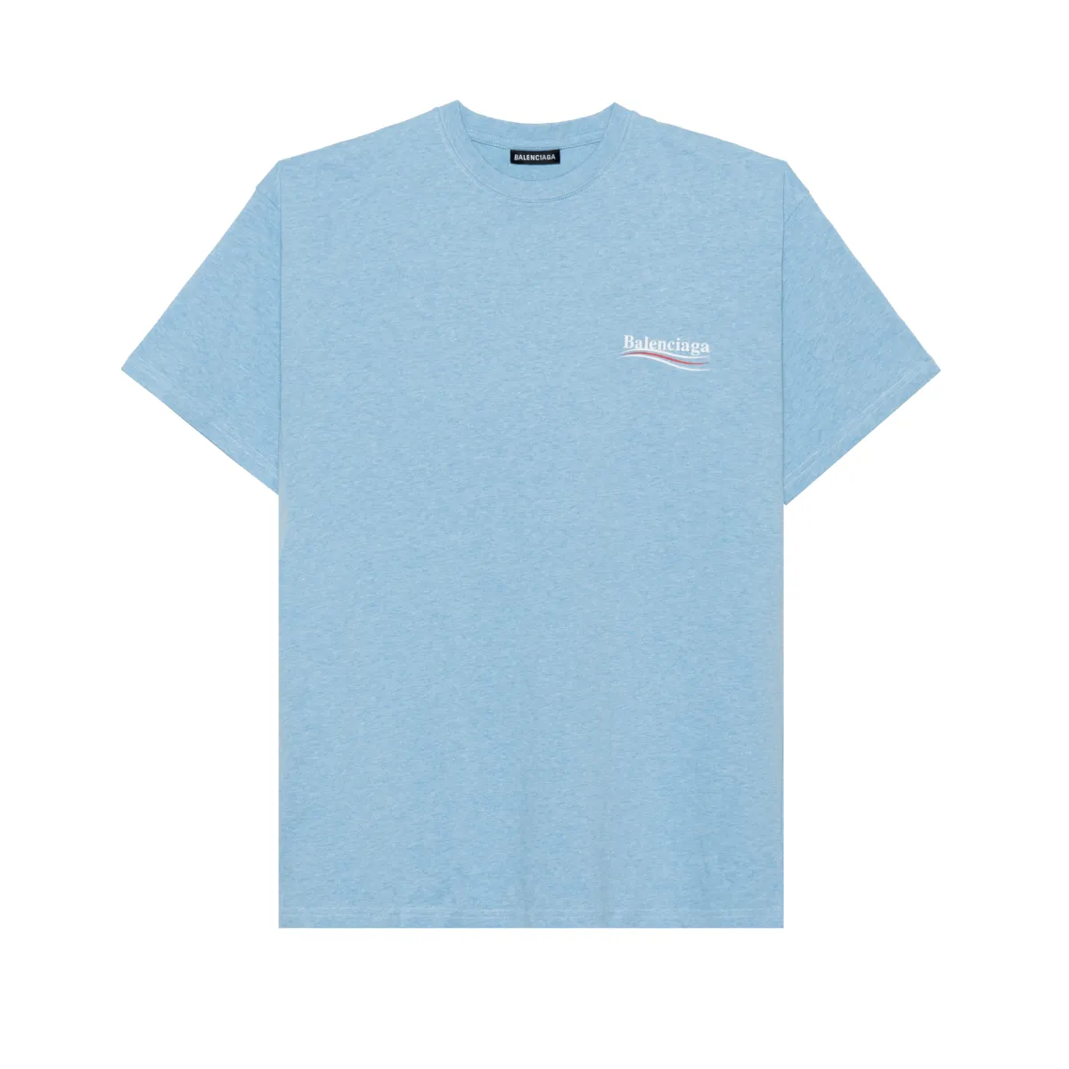 Balenciaga SS20 T Shirt Regular Fit Men's Carolina Blue