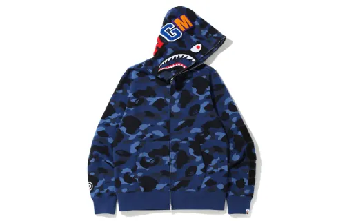 Bape Color Camo Detachable Shark Full Zip Hoodie