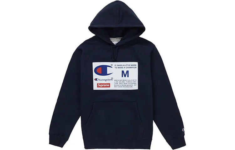 Supreme Champion Label Hooded Sweatshirt