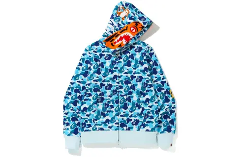 A BATHING APE Shark Series Sweatshirts Unisex Hooded Moderate Cardigan