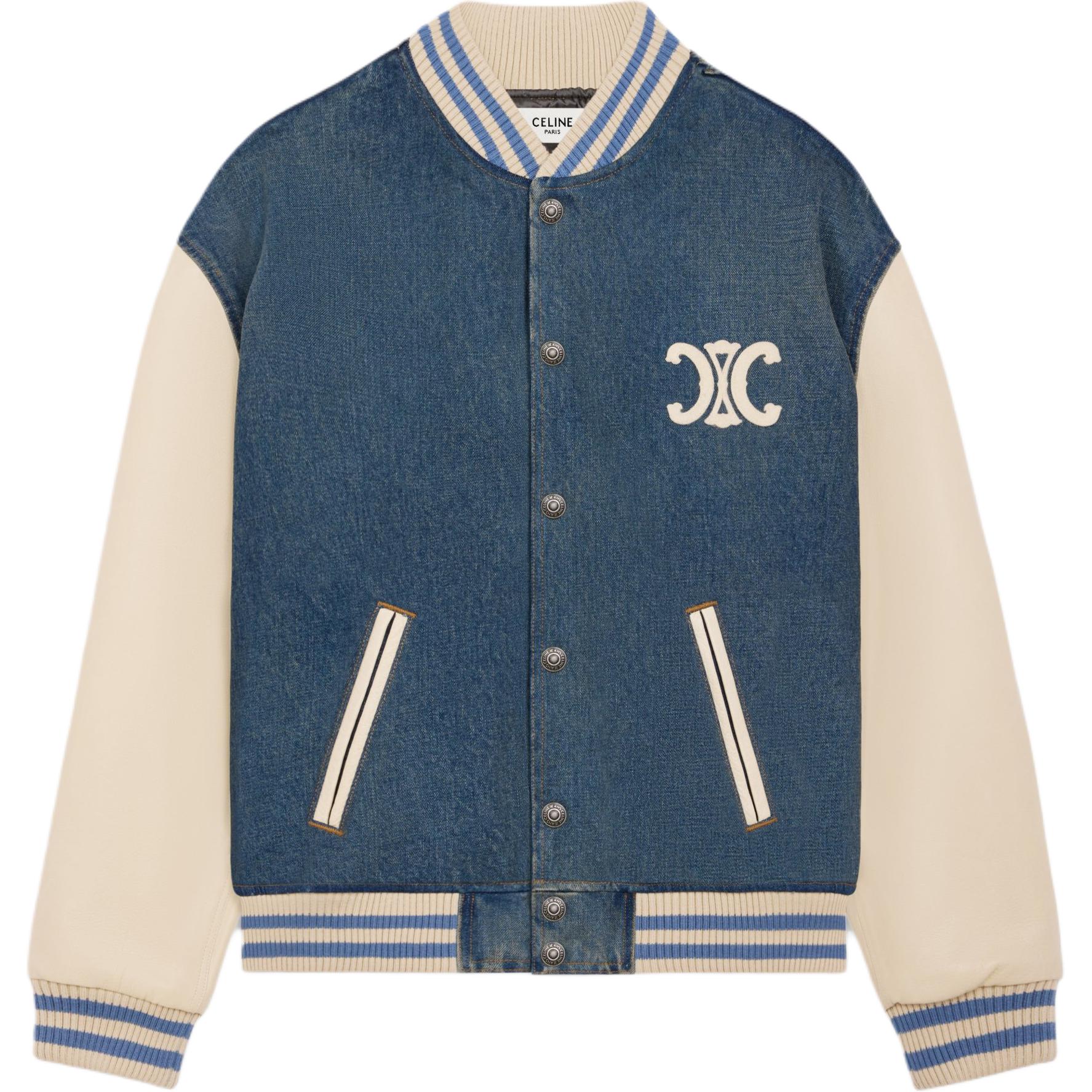 CELINE Triomphe Teddy Denim Jacket