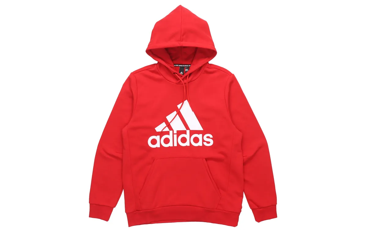 Adidas Sweatshirts Men's Red Hooded Moderate Straight Fit