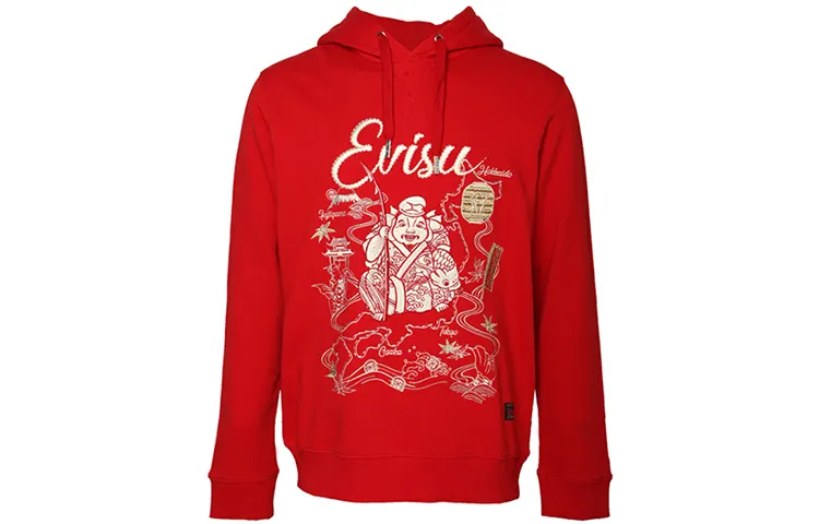 EVISU Sweatshirts Men's Hooded Moderate Regular