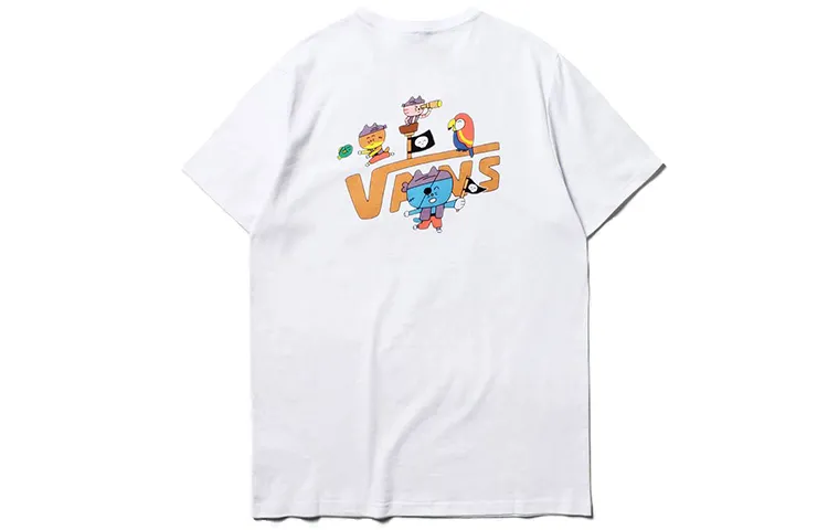 Vans Asia Artist Collaboration Edition T Shirts Men's Crew Neck Moderate Straight Fit