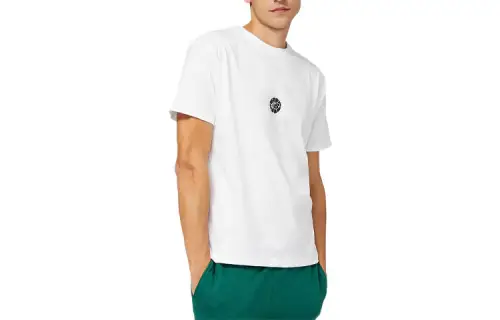 New Balance T Shirts Men's Bright White Crew Neck Moderate Other