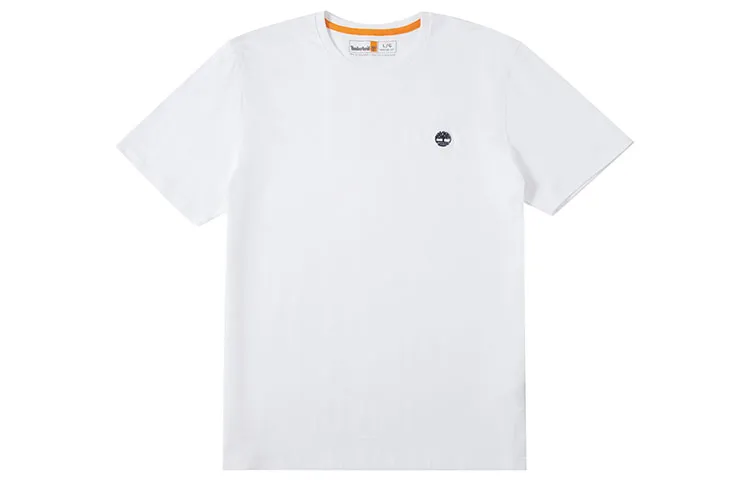 Timberland T-Shirts Men's White Crew Neck Moderate