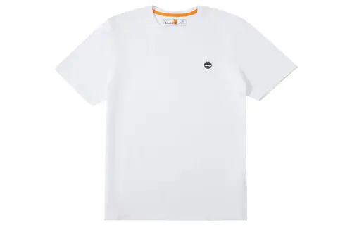 Timberland T Shirts Men's White Crew Neck Moderate Straight Fit