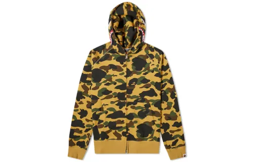 Bape 1st Camo Ponr Shark Full Zip Hoodie