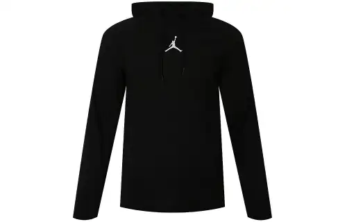 Jordan Sweatshirts Men's Black Hooded Moderate Regular