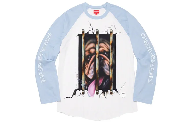 Supreme Dog Raglan Long Sleeve Top