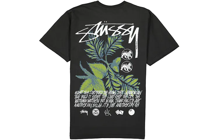 Stussy T Shirts Men's Crew Neck Moderate Straight Fit