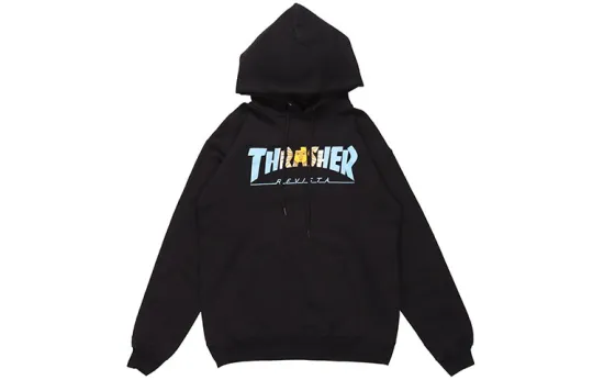 Thrasher Argentina Hood Sun God Argentina Hoodie Fleece Lined Pullover Sweatshirt US Version Unisex