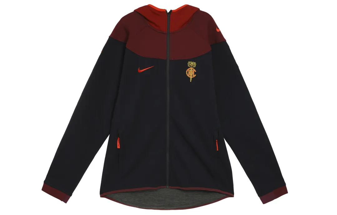 Nike X CLOT NRG GE Hoodie Black/Uni Red/Dark Maroon