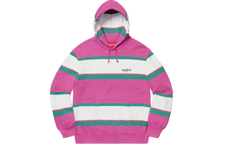 Supreme Stripe Hooded Sweatshirt