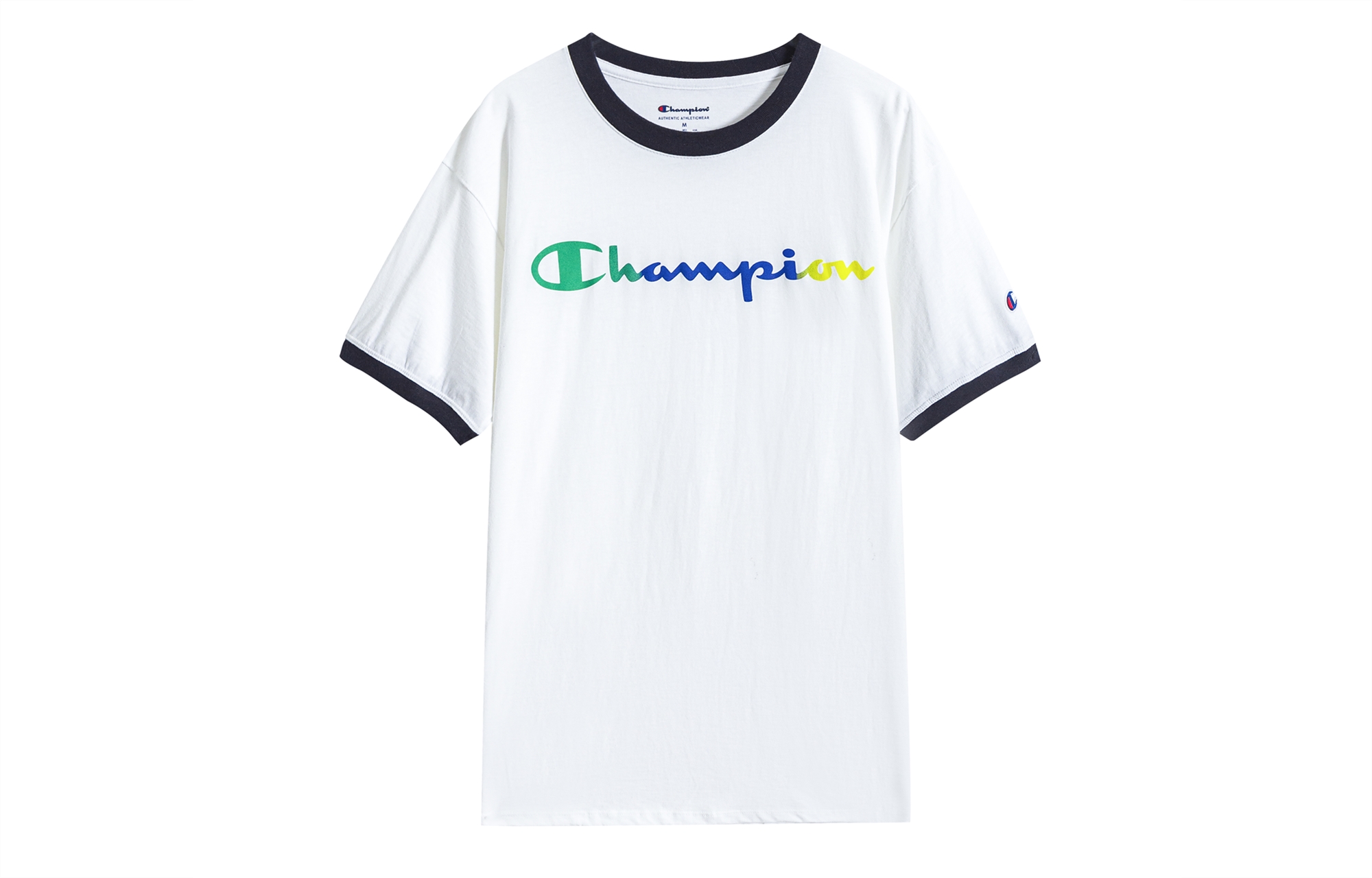 Champion Crew Neck Fitted Straight Fit Short Sleeved T Shirt US Version Unisex White