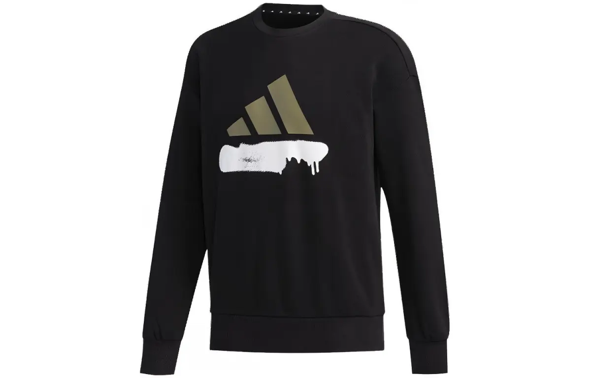 Adidas Sweatshirts Men's Black Crew Neck Moderate Regular