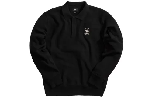 Stussy Sweatshirts Men's Polo Collar Moderate Regular