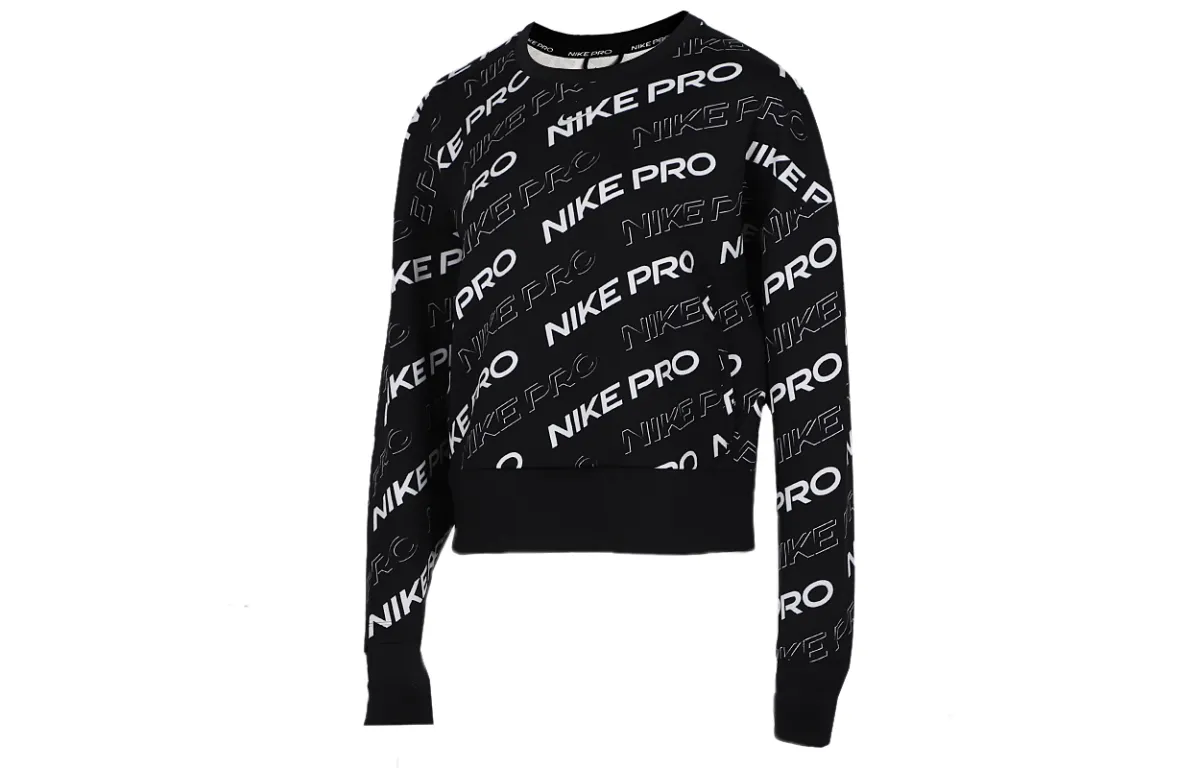 Nike Sweatshirts Women's Black Crew Neck Moderate Straight Fit