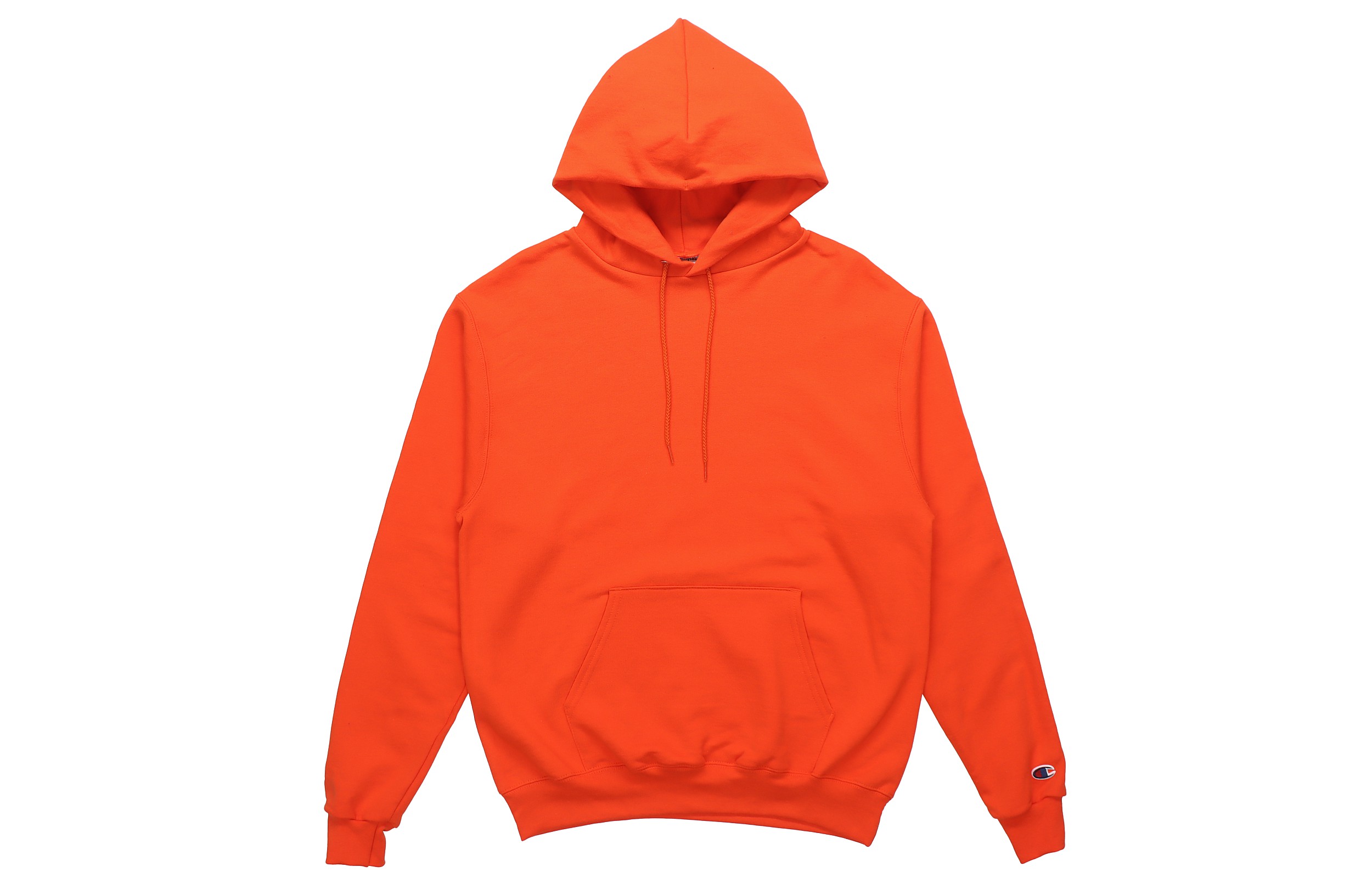 Champion Cuff Single Label Fleece Lined Pullover Sweatshirt US Version Unisex Orange