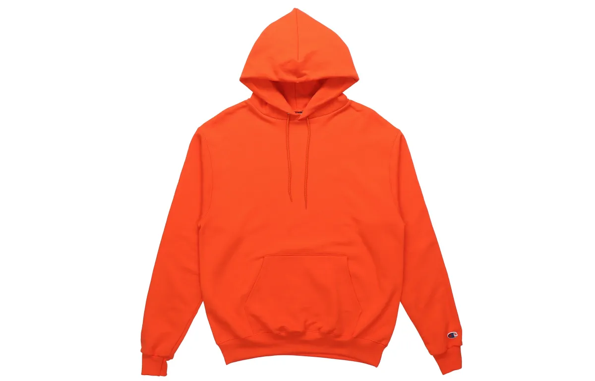 Champion Cuff Single Label Fleece Lined Pullover Sweatshirt US Version Unisex Orange